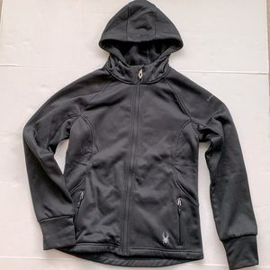 EUC Spyder zip hoodie hoody polar fleece lined size M Medium